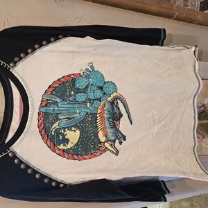 Double D Ranch Graphic Cream 3/4 Sleeve T-Shirt